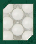Christmas By Krebs Made in The USA Designer Seamless Glass Christmas Ball Ornaments, 2 5/8" (67mm), 8 Pieces (White Satin)