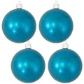 Christmas By Krebs Ornament, Large Commercial Grade Indoor and Outdoor Shatterproof Plastic, UV and Water Resistant Ball Ornament Decorations (Shiny Tropical Blue, 4 inch (100mm))
