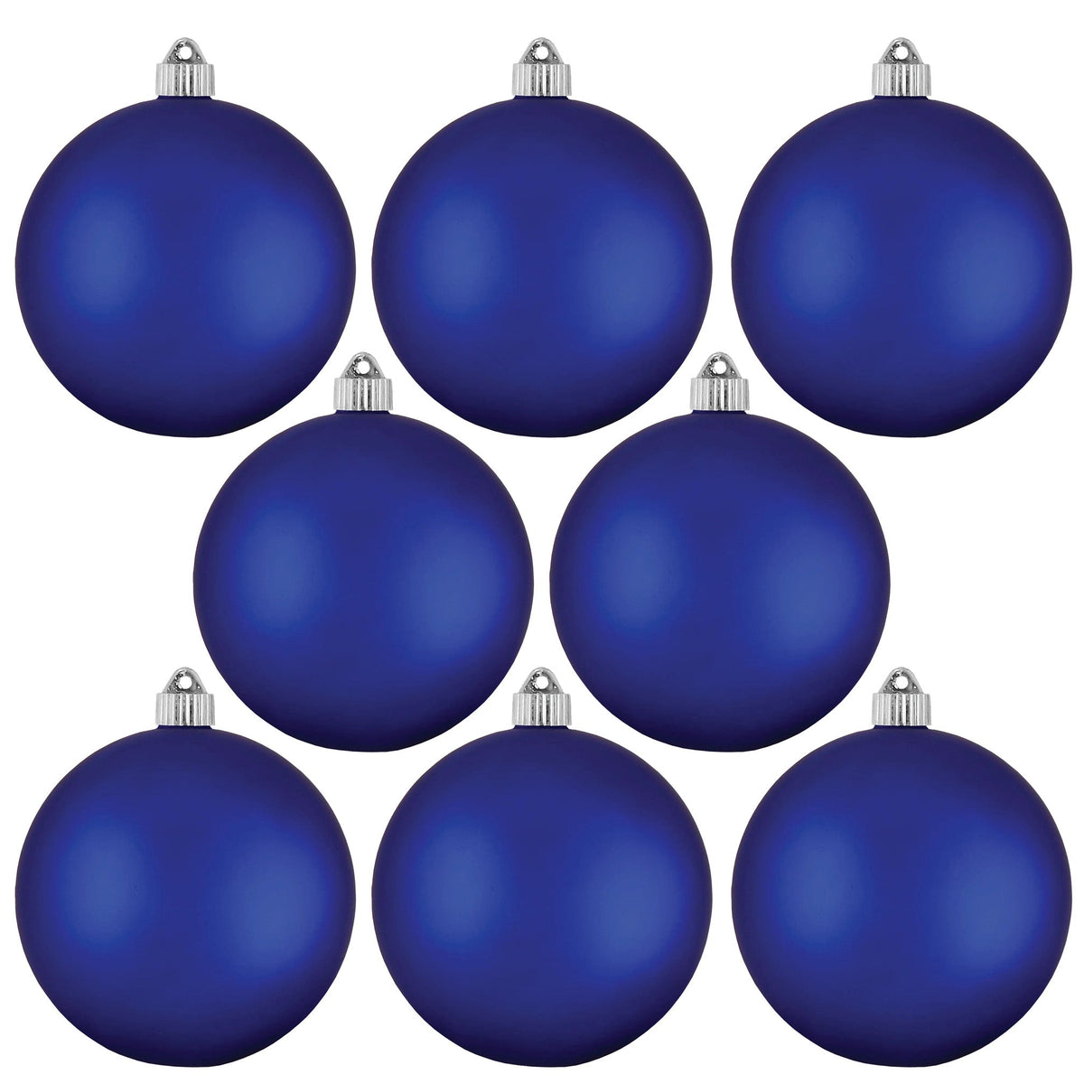 Christmas By Krebs 3 1/4" (80mm) Regal Blue [8 Pieces] Solid Commercial Grade Indoor and Outdoor Shatterproof Plastic, UV and Water Resistant Ball Ornament Decorations