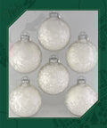 Glass Christmas Tree Ornaments - 67mm / 2.63" [6 Pieces] Designer Balls from Christmas By Krebs Seamless Hanging Holiday Decor