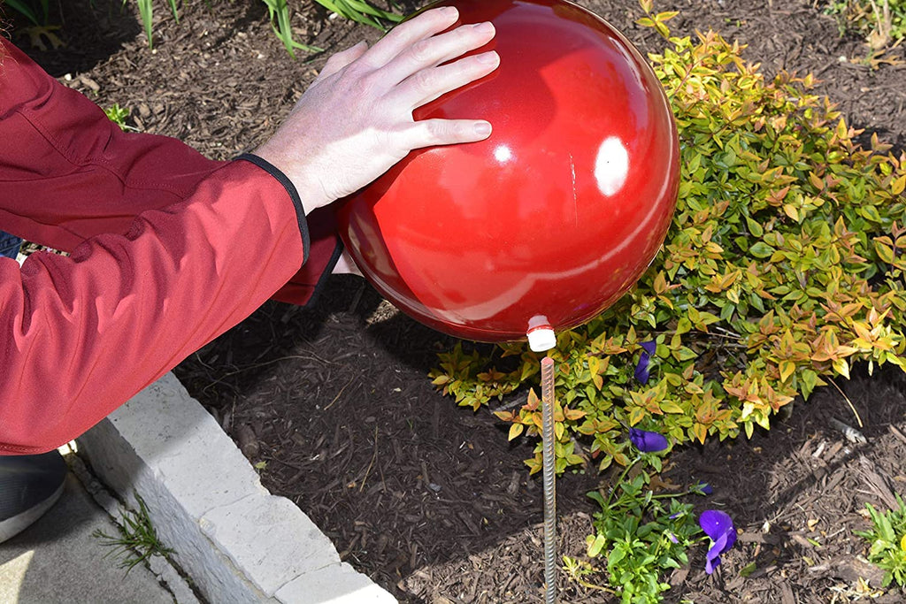 Christmas By Krebs 10" (250mm) Shiny Sonic Red [1 Piece] Solid Commercial Grade Indoor and Outdoor Shatterproof Plastic, UV and Water Resistant Ball Ornament Decorations