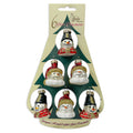 Christmas By Krebs Blown Glass  Collectible Tree Ornaments (1 3/4" Mini Snowman Head - 6 Pieces)