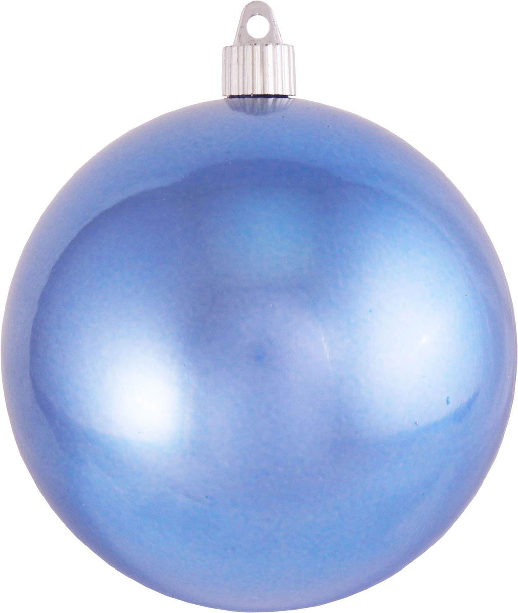 Christmas By Krebs Ornament, Large Commercial Grade Indoor and Outdoor Shatterproof Plastic, UV and Water Resistant Ball Ornament Decorations (Shiny Polar Blue, 4 3/4 inch (120mm))