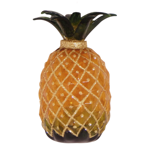 Christmas By Krebs Blown Glass  Collectible Tree Ornaments  (3.75" Pineapple)