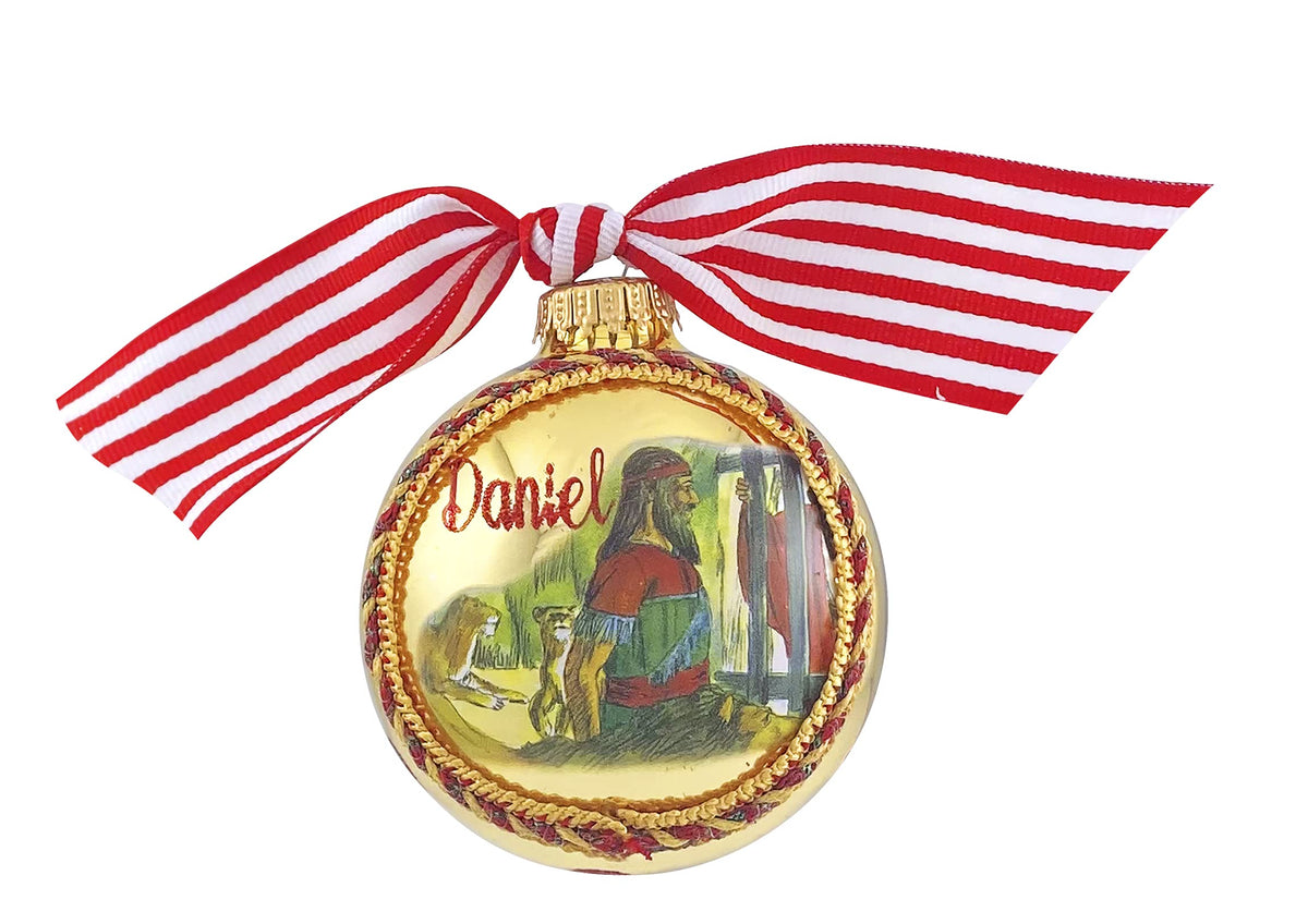 3 1/4" Collectable Bible Hero Glass Ornament Made in USA | Hugs Special Occasions Keepsake Gifts |  (Bible Hero Daniel)