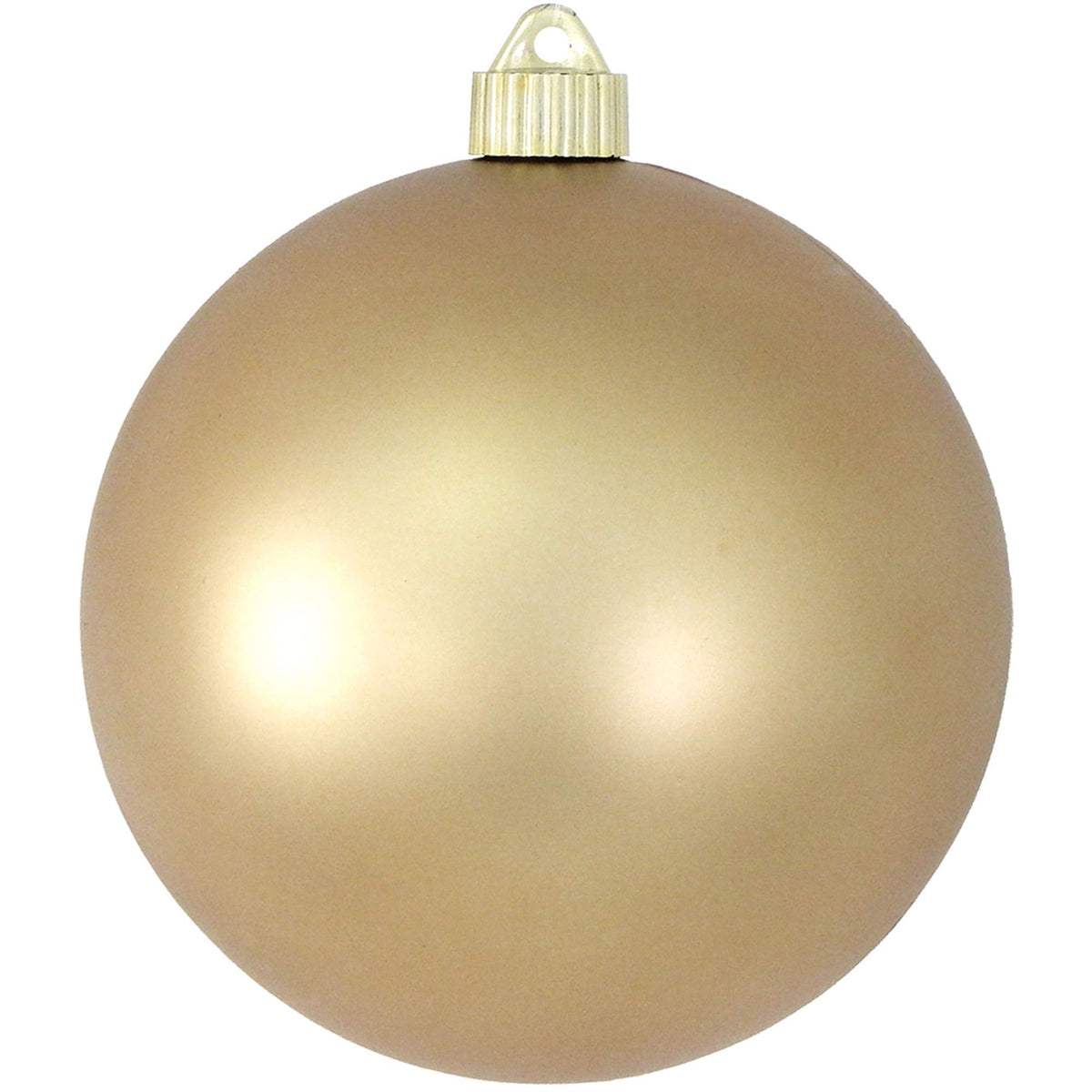 Christmas By Krebs 6" (150mm) Velvet Gold Dust [2 Pieces] Solid Commercial Grade Indoor and Outdoor Shatterproof Plastic, UV and Water Resistant Ball Ornament Decorations