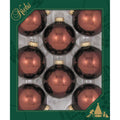 Christmas By Krebs 2 5/8" (67mm) Seamless Glass Ornament [8 Pieces], Decorated Designer Heirloom (Shiny Friar Brown)