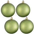 Christmas By Krebs Ornament, Large Commercial Grade Indoor and Outdoor Shatterproof Plastic, UV and Water Resistant Ball Ornament Decorations (Velvet Krypton Green, 4 3/4 inch (120mm))