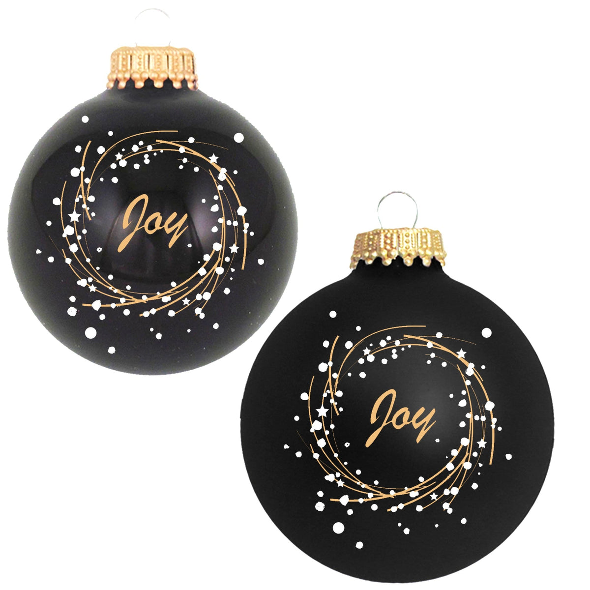 Glass Christmas Tree Ornaments - 67mm/2.625" [4 Pieces] Decorated Balls from Christmas by Krebs Seamless Hanging Holiday Decor