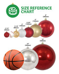 Christmas By Krebs 10" (250mm) Gold Glitter [1 Piece] Solid Commercial Grade Indoor and Outdoor Shatterproof Plastic, Water Resistant Ball Ornament Decorations