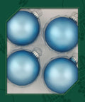 Glass Christmas Tree Ornaments - 80mm / 3.25" [4 Pieces] Designer Balls from Christmas By Krebs Seamless Hanging Holiday Decor (Alpine Velvet)
