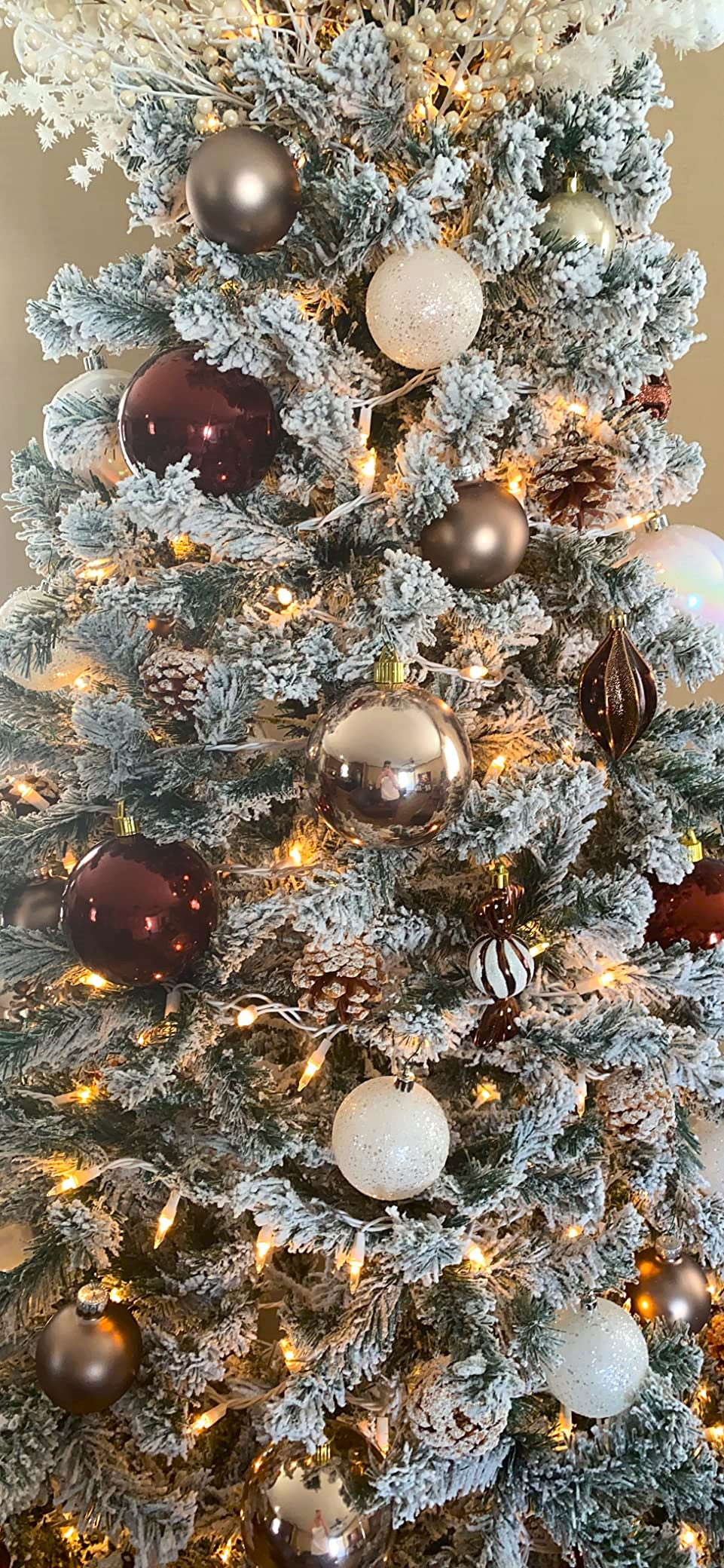 Christmas By Krebs 3 1/4" (80mm) Dove Gray Silver [8 Pieces] Solid Commercial Grade Indoor and Outdoor Shatterproof Plastic, UV and Water Resistant Ball Ornament Decorations