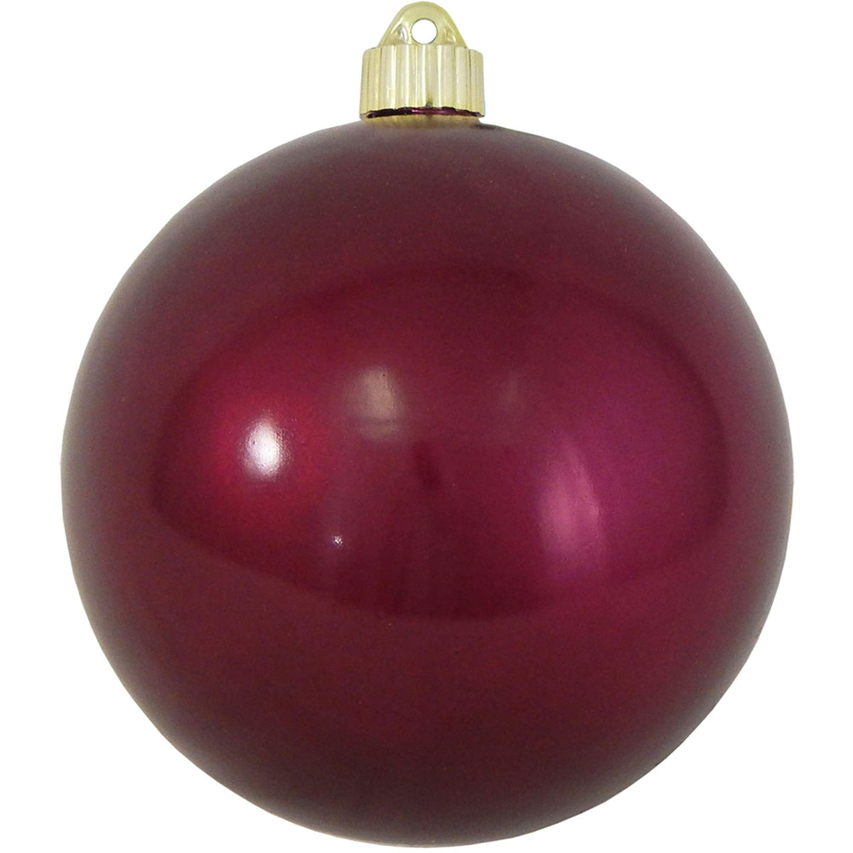 Christmas By Krebs 6" (150mm) Shiny Merlot Red [2 Pieces] Solid Commercial Grade Indoor and Outdoor Shatterproof Plastic, UV and Water Resistant Ball Ornament Decorations