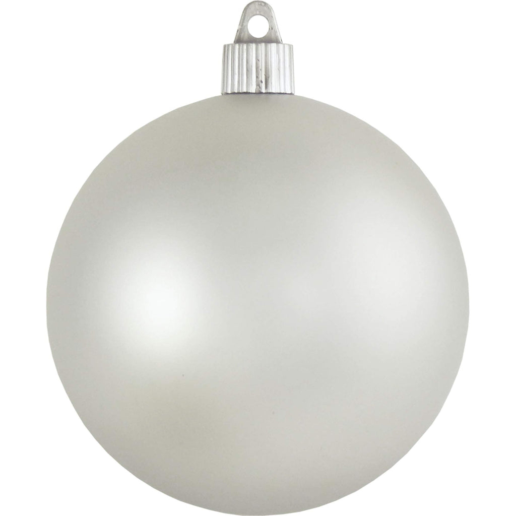 Christmas By Krebs 4" (100mm) Velvet Dove Gray [4 Pieces] Solid Commercial Grade Indoor and Outdoor Shatterproof Plastic, UV and Water Resistant Ball Ornament Decorations