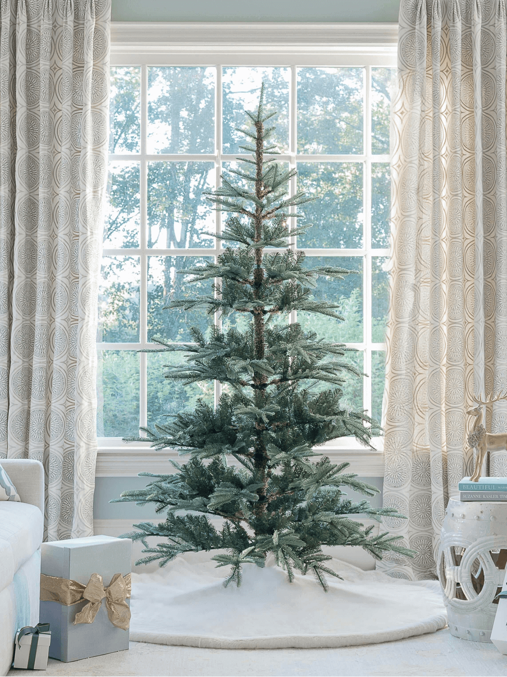 6' King Noble Fir™ Artificial Christmas Tree with 450 Warm White LED Lights