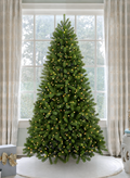 9' King Douglas Fir Artificial Christmas Tree with 1200 Warm White & Multi-Color LED Lights