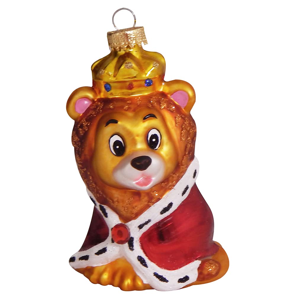 Christmas By Krebs Blown Glass  Collectible Tree Ornaments  (4 1/4" Lion King)