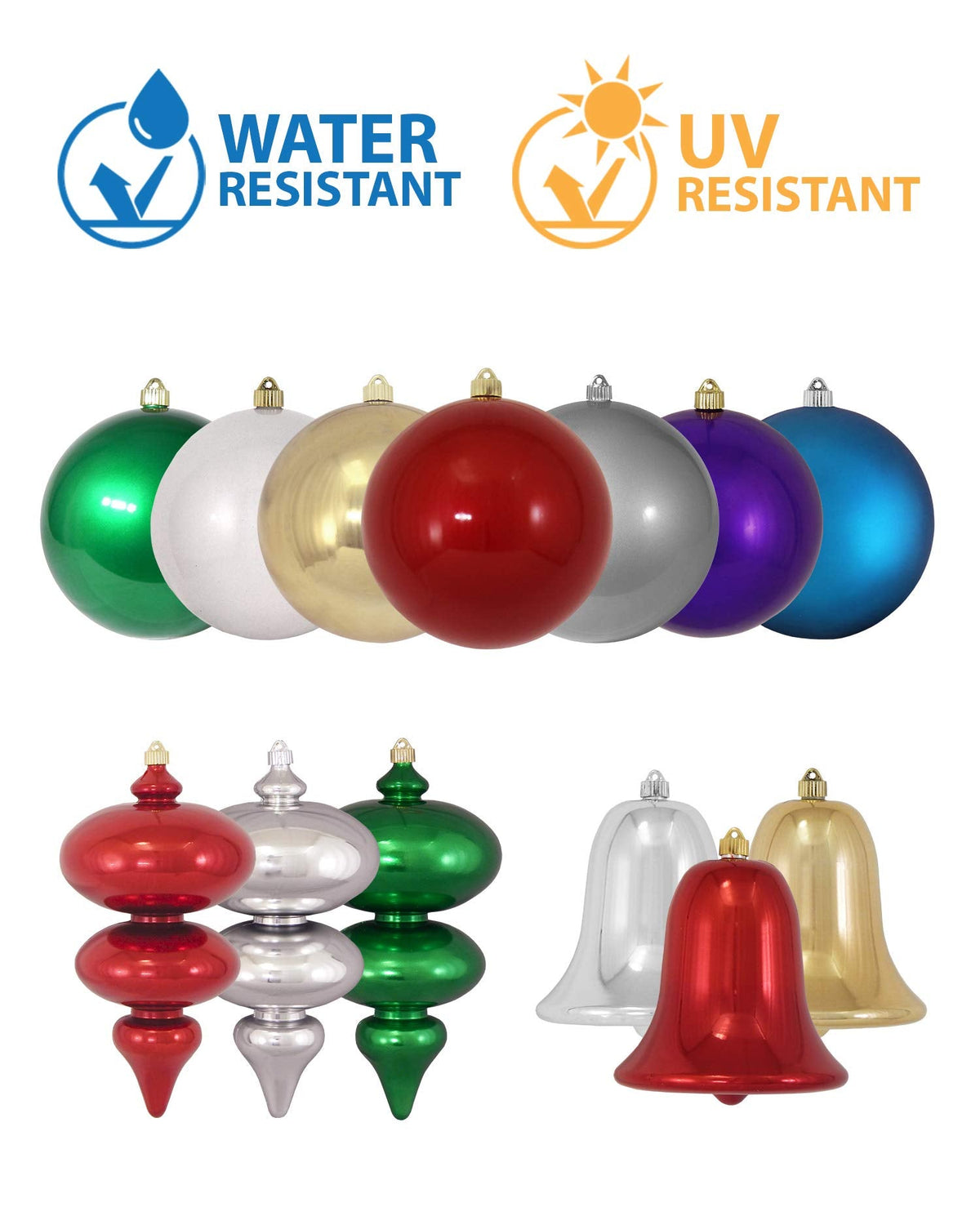 Christmas By Krebs Ornament, Commercial Grade Indoor and Outdoor Shatterproof Plastic, Water Resistant Ball Ornament Decorations (Silver Glitz, 3 1/4 inch (80mm))