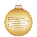 Christmas Tree Ornaments Made in the USA - 80mm / 3.25" Decorated Collectible Glass Balls from Christmas by Krebs - Handmade Hanging Holiday Decoration for Trees (USN Logo & Hymn, Matte)
