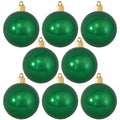 Christmas By Krebs 3 1/4" (80mm) Shiny Blarney Green [8 Pieces] Solid Commercial Grade Indoor and Outdoor Shatterproof Plastic, UV and Water Resistant Ball Ornament Decorations