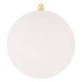 Christmas By Krebs 12" (300mm) Snowball White Glitter [1 Piece] Solid Commercial Grade Indoor and Outdoor Shatterproof Plastic, Water Resistant Ball Ornament Decorations