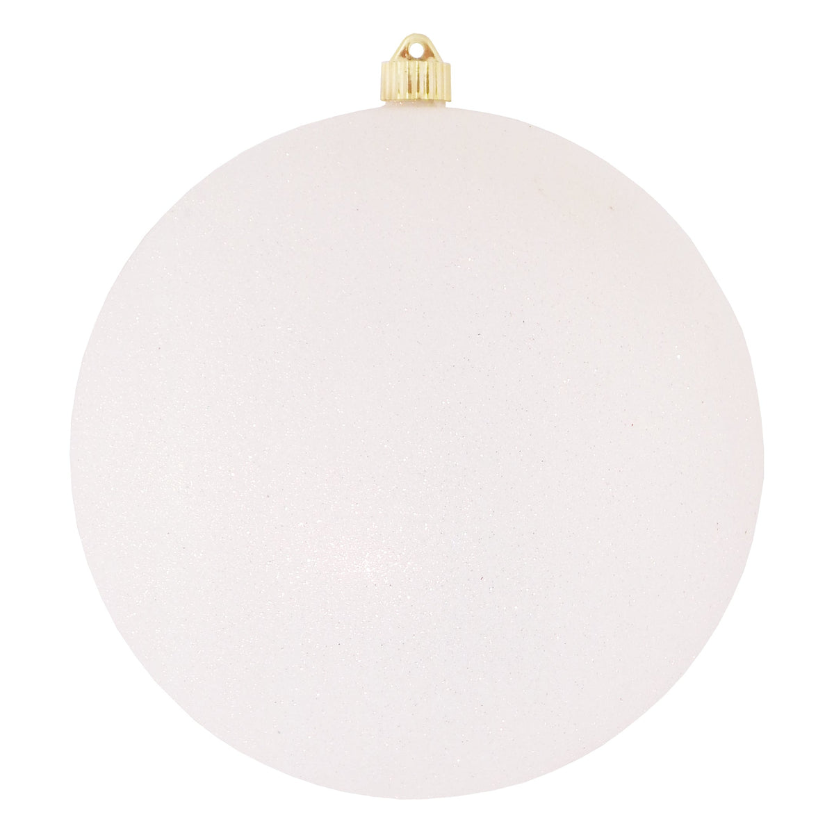 Christmas By Krebs 12" (300mm) Snowball White Glitter [1 Piece] Solid Commercial Grade Indoor and Outdoor Shatterproof Plastic, Water Resistant Ball Ornament Decorations