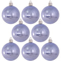 Christmas By Krebs 3 1/4" (80mm) Shiny Polar Blue [8 Pieces] Solid Commercial Grade Indoor and Outdoor Shatterproof Plastic, UV and Water Resistant Ball Ornament Decorations