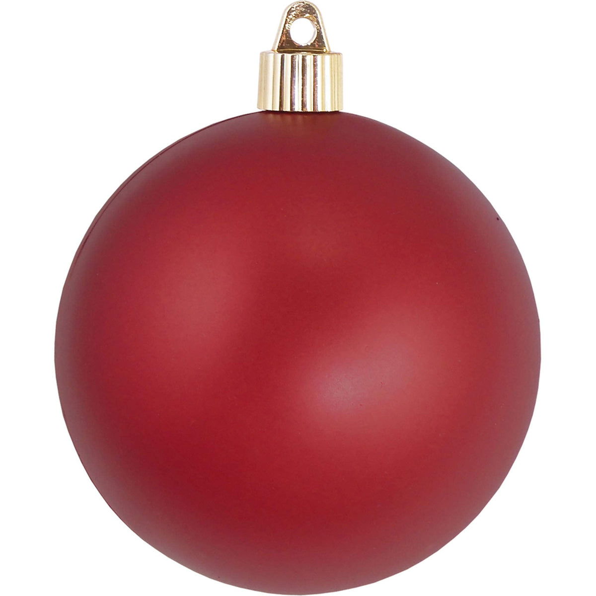 Christmas By Krebs 4" (100mm) Velvet Red Alert [4 Pieces] Solid Commercial Grade Indoor and Outdoor Shatterproof Plastic, UV and Water Resistant Ball Ornament Decorations