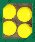 Glass Christmas Tree Ornaments - 80mm / 3.25" [4 Pieces] Designer Balls from Christmas By Krebs Seamless Hanging Holiday Decor (Full Sun)