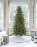 7.5' Alpine Fir Slim Artificial Christmas Tree 1800 Lux LED Lights
