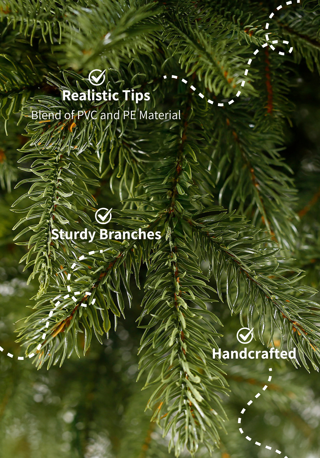 7.5' Cypress Spruce Artificial Christmas Tree Unlit