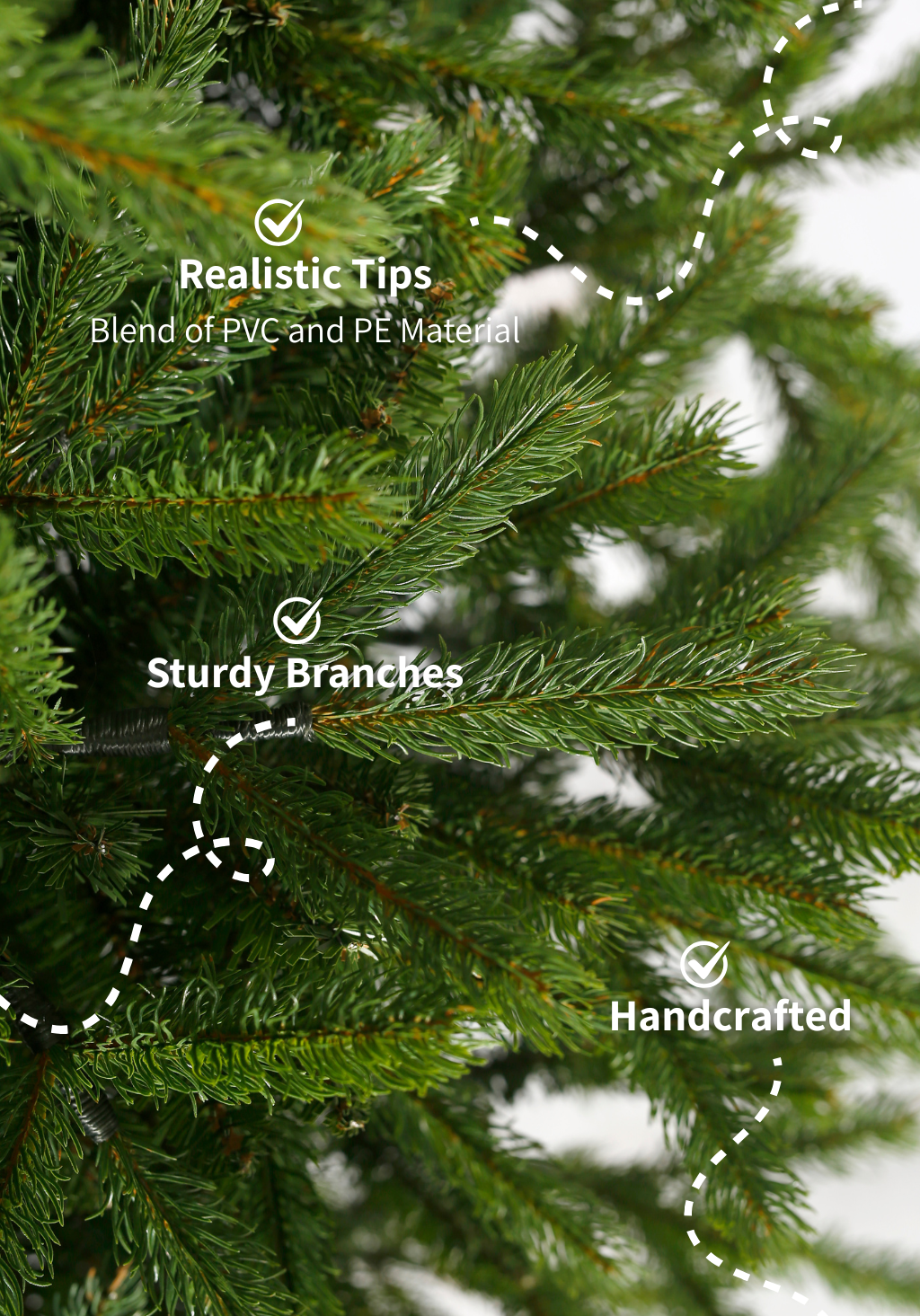 10' King Fraser Fir Slim Artificial Christmas Tree with 1100 Warm White LED Lights