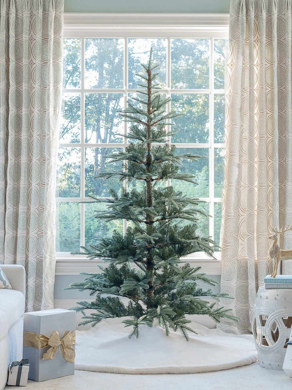 7' King Noble Fir™ Artificial Christmas Tree with 2000 Lux LED Lights