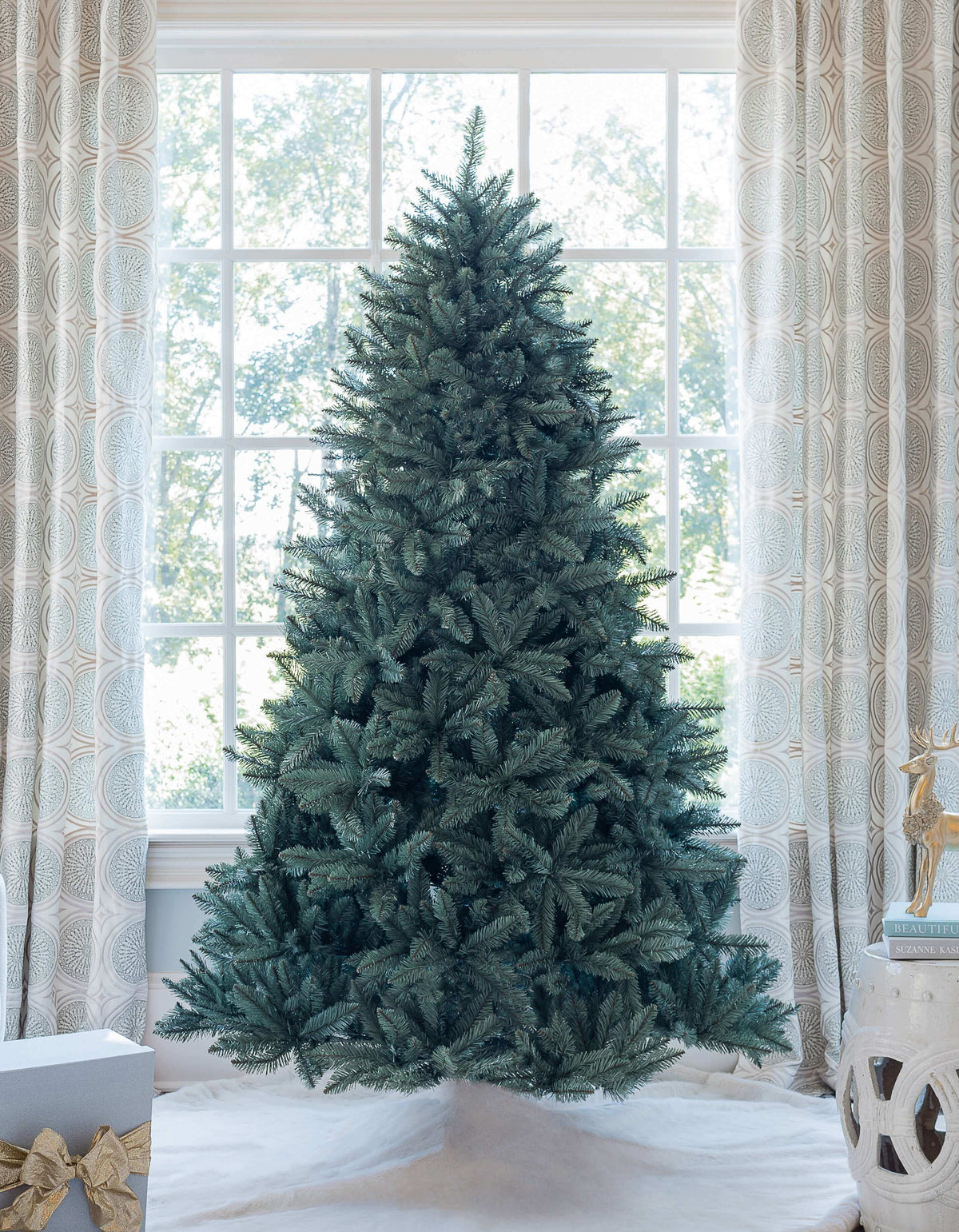 8' Tribeca Blue Spruce Artificial Christmas Tree Unlit