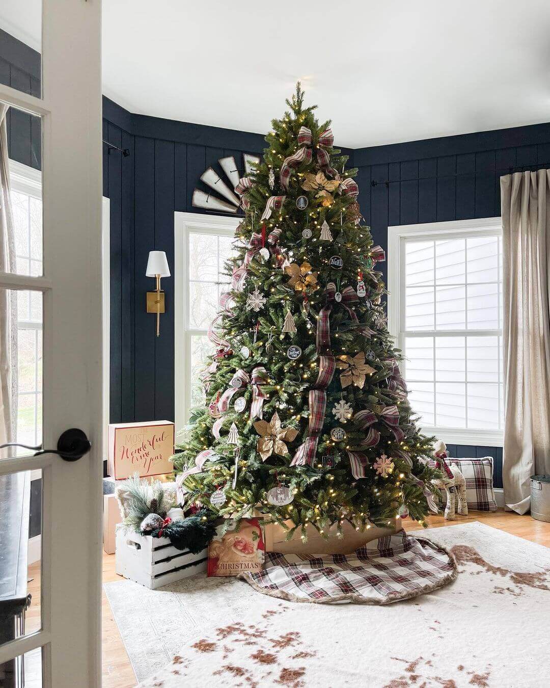 9' King Fraser Fir Artificial Christmas Tree with 1800 Warm White & Multi-Color LED Lights
