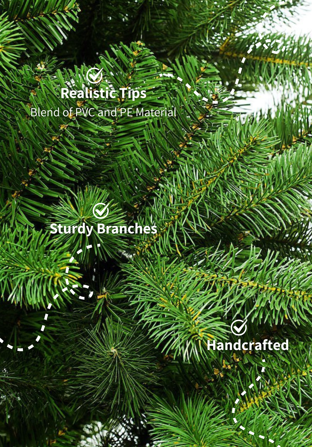 9' King Douglas Fir Slim Artificial Christmas Tree Unlit