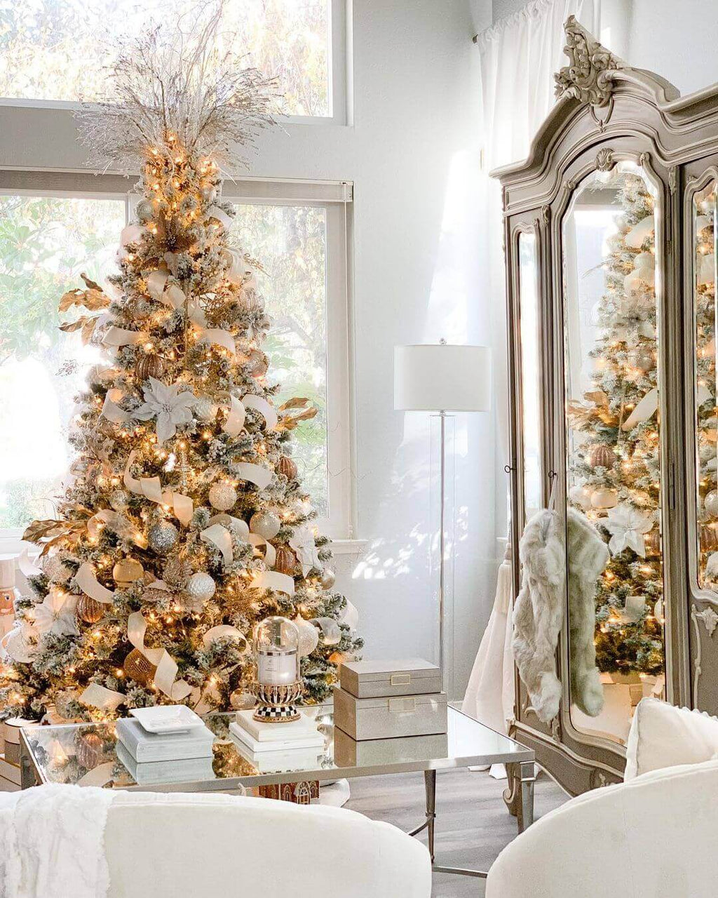 8' Prince Flock® Artificial Christmas Tree Unlit