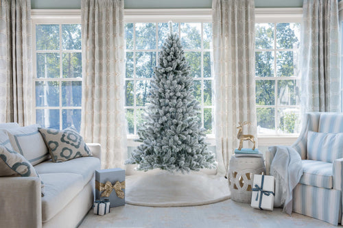 6' Prince Flock® Artificial Christmas Tree with 350 Warm White LED Lights