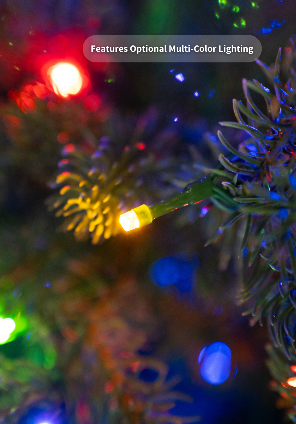 12' Royal Fir Artificial Christmas Tree with 2000 Warm White & Multi-Color LED Lights