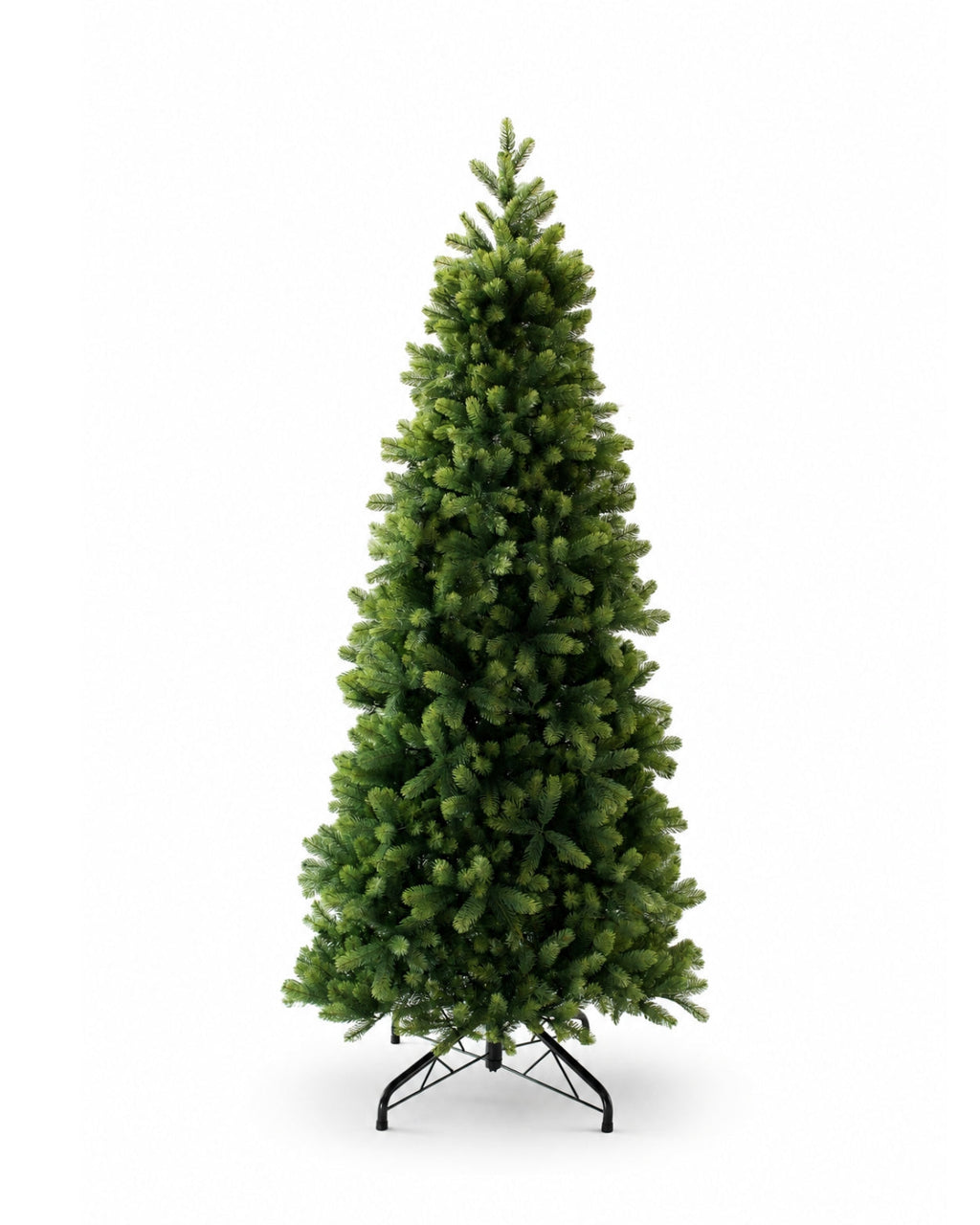 12' Royal Fir Slim Artificial Christmas Tree with 1900 Warm White & Multi-Color LED Lights