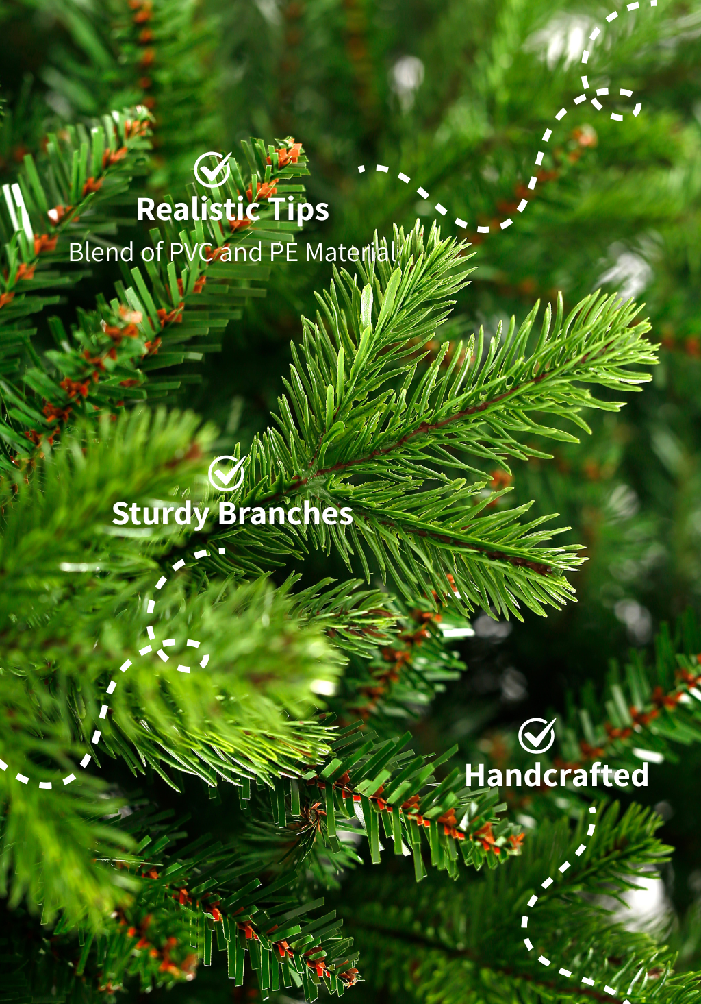 7.5' Scarlet Fir Artificial Christmas Tree Unlit