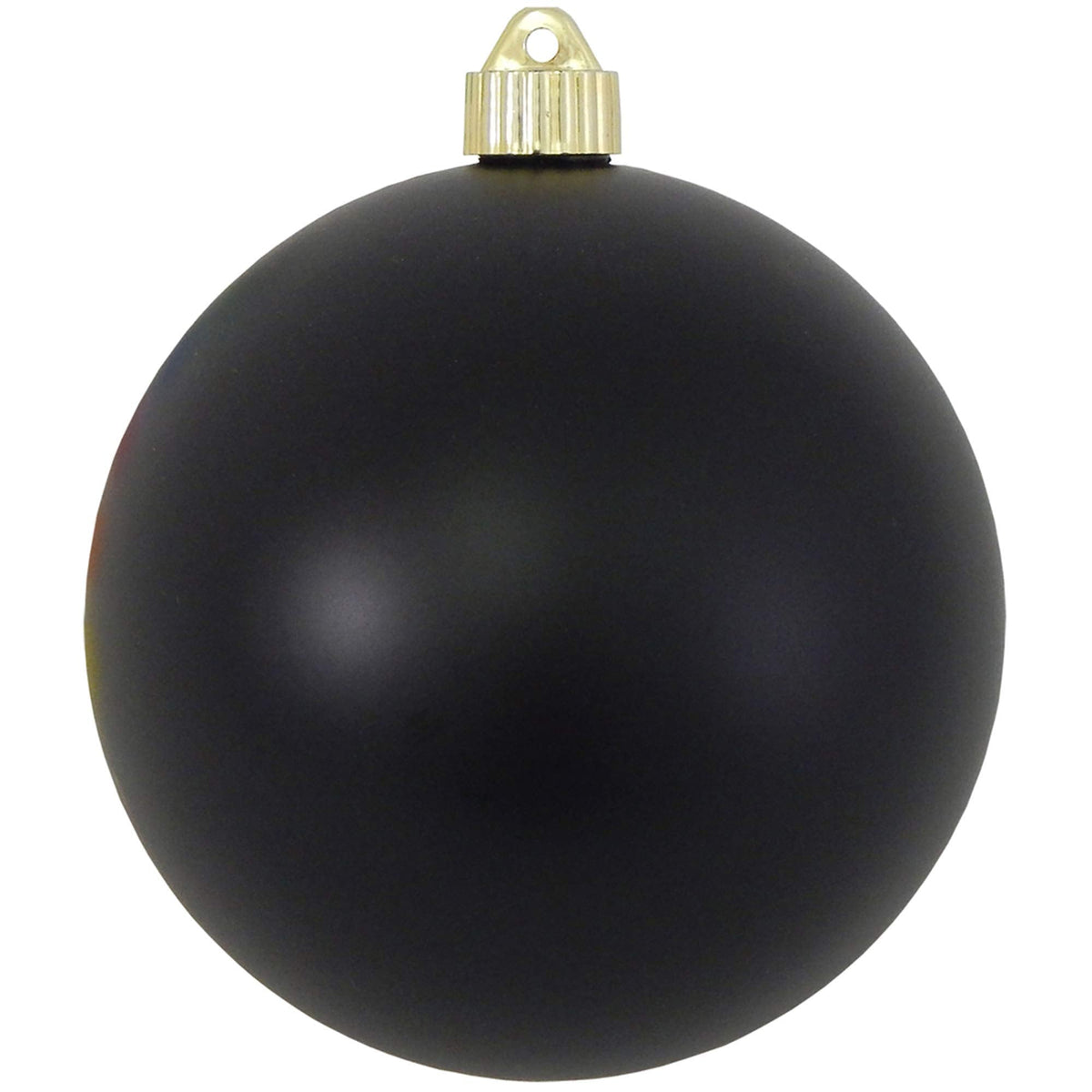 Christmas By Krebs 6" (150mm) Velvet Soot Black [2 Pieces] Solid Commercial Grade Indoor and Outdoor Shatterproof Plastic, UV and Water Resistant Ball Ornament Decorations