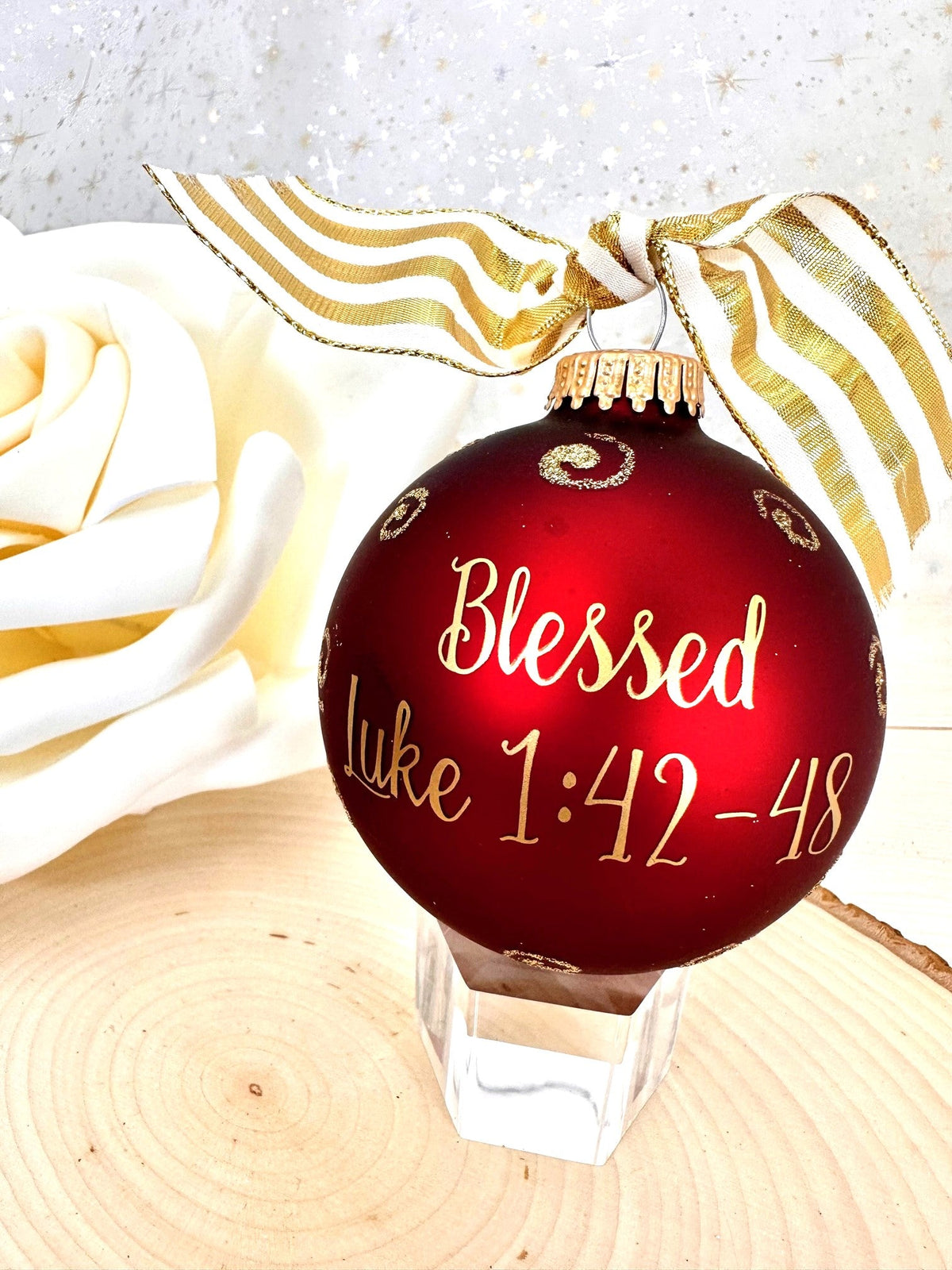 3 1/4" Collectable Bible Hero Glass Ornament Made in USA | Hugs Special Occasions Keepsake Gifts |  (Bible Hero Mary)