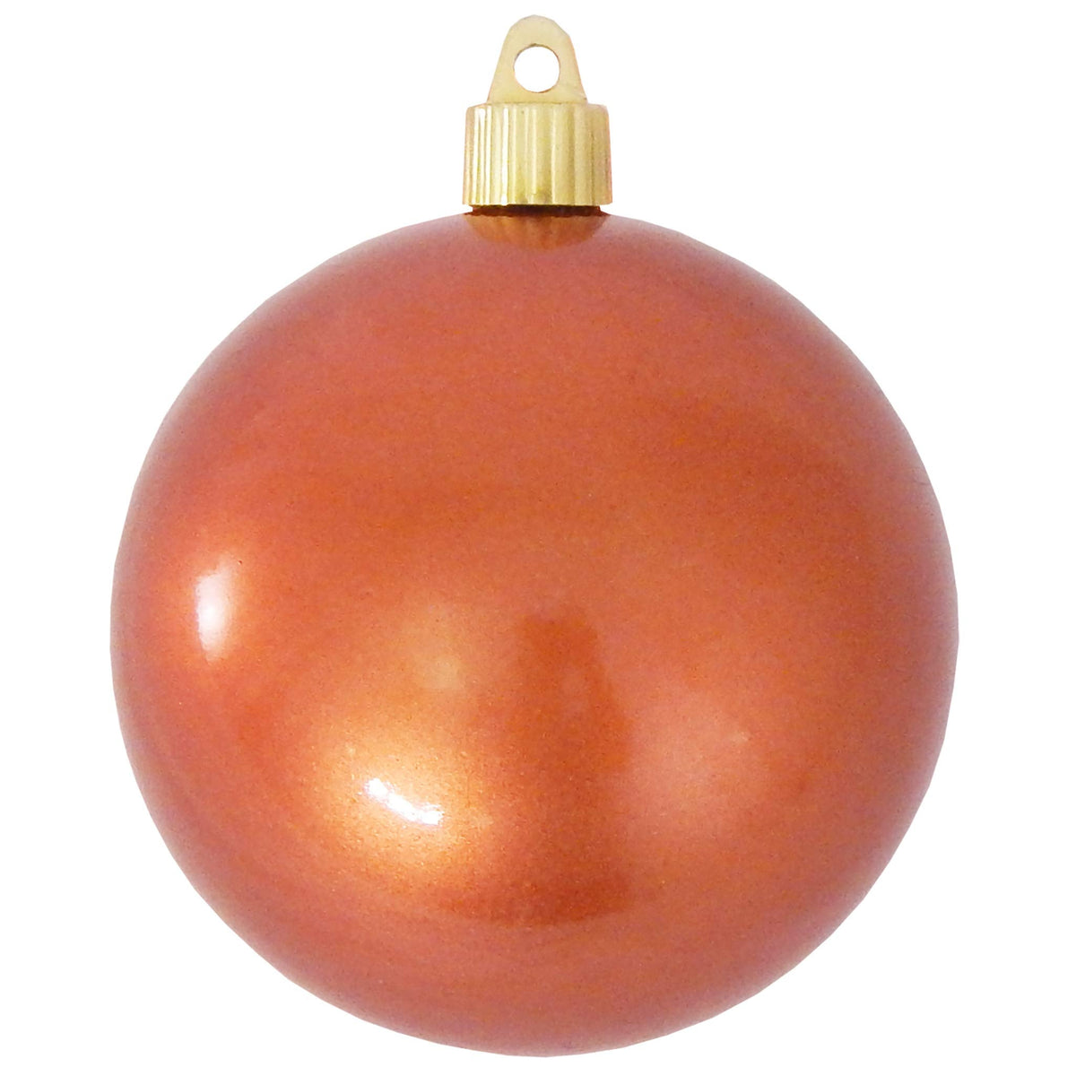 Christmas By Krebs 4" (100mm) Candy Copper [4 Pieces] Solid Commercial Grade Indoor and Outdoor Shatterproof Plastic, UV and Water Resistant Ball Ornament Decorations