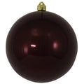 Christmas By Krebs 8" (200mm) Shiny Hot Java Brown [1 Piece] Solid Commercial Grade Indoor and Outdoor Shatterproof Plastic, UV and Water Resistant Ball Ornament Decorations