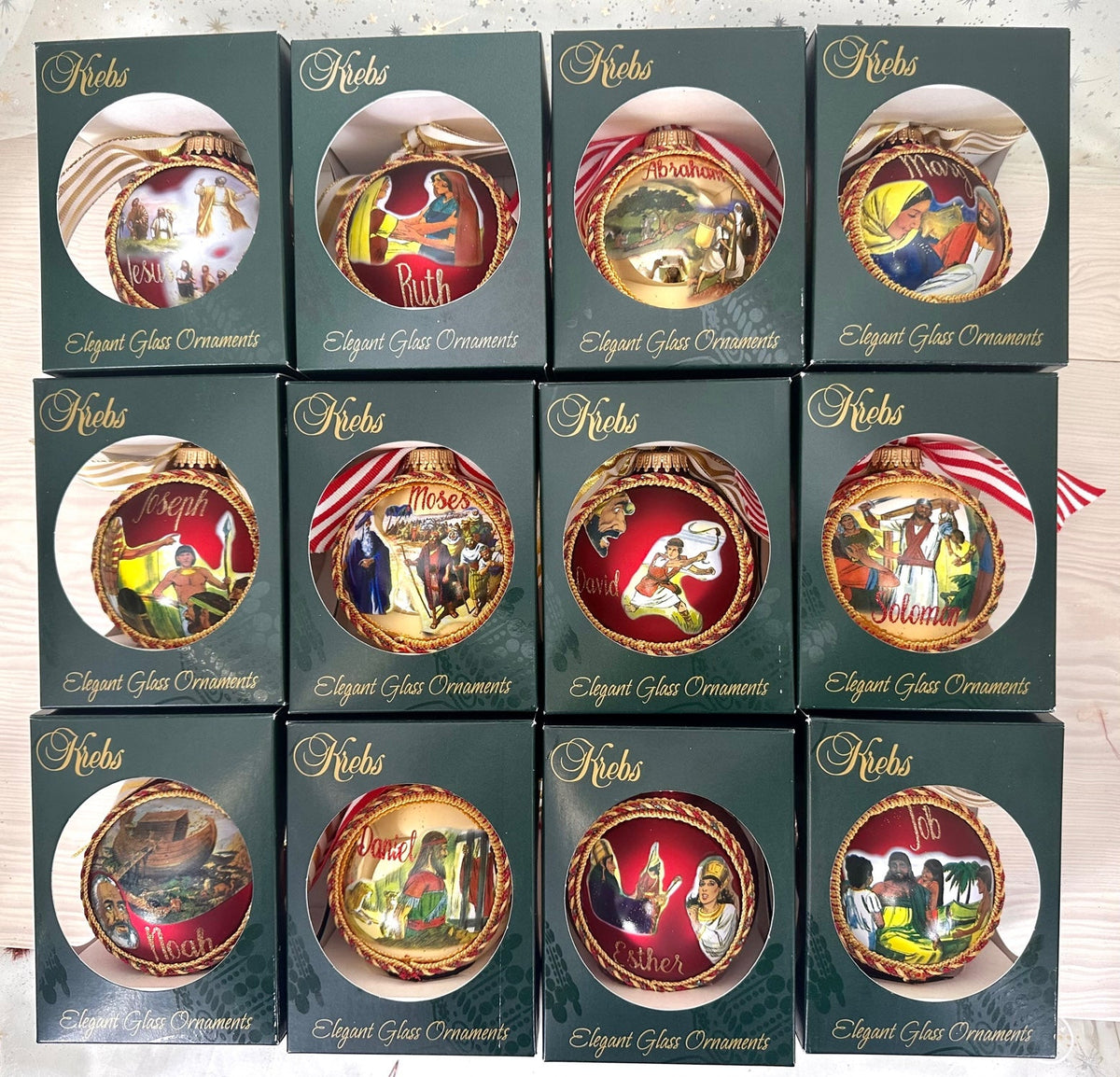 3 1/4" Collectable Bible Hero Glass Ornament Made in USA | Hugs Special Occasions Keepsake Gifts |  (Jesus)