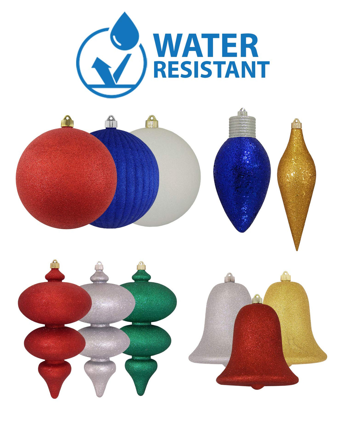 Christmas By Krebs 8" (200mm) Velvet Arctic Chill Blue [1 Piece] Solid Commercial Grade Indoor and Outdoor Shatterproof Plastic, UV and Water Resistant Ball Ornament Decorations