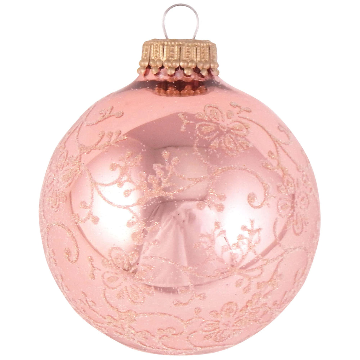 Glass Christmas Tree Ornaments - 67mm/2.63" [4 Pieces] Decorated Balls from Christmas by Krebs Seamless Hanging Holiday Decor