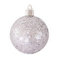 Christmas By Krebs Ornament, Commercial Grade Indoor and Outdoor Shatterproof Plastic, Water Resistant Ball Ornament Decorations (Silver Glitz, 3 1/4 inch (80mm))