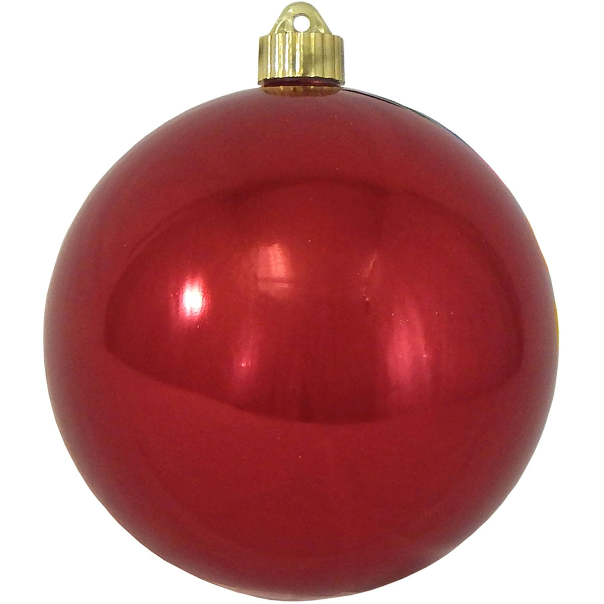 Christmas By Krebs 6" (150mm) Shiny Sonic Red [2 Pieces] Solid Commercial Grade Indoor and Outdoor Shatterproof Plastic, UV and Water Resistant Ball Ornament Decorations